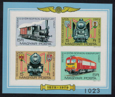Hungary Gyor-Sopron-Ebenfurt Railway MS Imperf 1979 MNH SG#MS3271 MI#Block 139B - Neufs