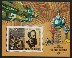 Hungary 150th Birth Anniversary Of Jules Verne Novelist MS 1978 MNH SG#MS3201 - Unused Stamps