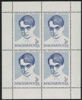 Hungary Birth Centenary Of Endre Ady Poet Sheetlet 1977 MNH SG#3154 - Unused Stamps