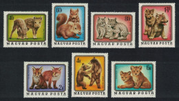 Hungary Boar Squirrel Lynx Wolf Fox Bear Lion Cubs Young Animals 7v 1976 MNH SG#3014-3020 MI#3098-30940A - Unused Stamps