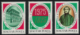 Hungary 150th Anniversary Of National Academy Of Sciences 3v 1975 MNH SG#2959-2961 - Nuevos