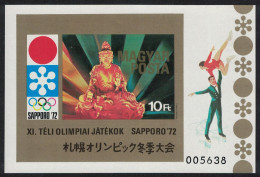 Hungary Figure Skating Winter Olympic Games Sapporo MS IMPERF 1971 MNH SG#MS2645 MI#Block 86B - Ongebruikt