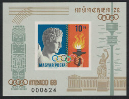 Hungary Olympic Gold Medal Winners MS IMPERF 1969 MNH SG#MS2430 MI#Block 69B - Neufs