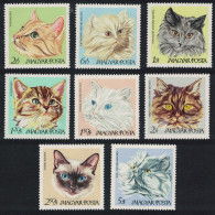Hungary Cats 8v 1968 MNH SG#2336-2343 MI#2387-2394A - Unused Stamps