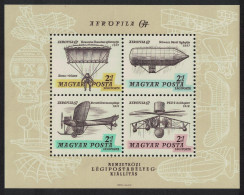 Hungary Parachuting Helicopters Zeppelins MS 1967 MNH SG#MS2267 - Nuovi