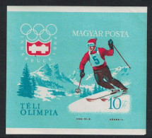 Hungary Slalom Winter Olympic Games Innsbruck 1964 MS Imperf 1964 MNH SG#MS1970a MI#Block 40B - Ongebruikt