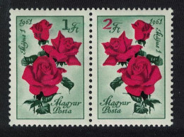 Hungary Roses May Day 2v Pair 1961 MNH SG#1734-1735 - Unused Stamps