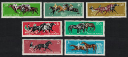 Hungary Horses Racehorses 7v 1961 MNH SG#1758-1764 MI#1776A-1782A - Unused Stamps