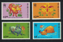 Hong Kong Chinese New Year Of The Ox 4v 1997 MNH SG#874-877 MI#785C-788C Sc#780-83 - Unused Stamps