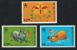 Hong Kong Chinese New Year Of The Ox 3v 1997 MNH SG#875-877 MI#786C-788C Sc#781-83 - Ungebraucht