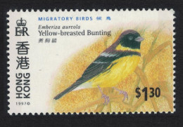 Hong Kong Yellow-breasted Bunting Migratory Birds $1.30 1997 MNH SG#884 MI#811 Sc#784 - Unused Stamps