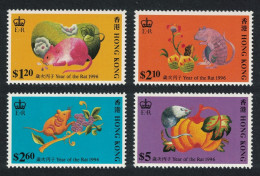 Hong Kong Chinese New Year Of The Rat 4v 1996 MNH SG#816-819 MI#757-760 Sc#734-737 - Neufs
