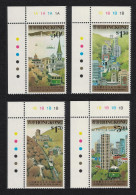 Hong Kong Centenary Of The Peak Tramway 4v Corners 1988 MNH SG#577-580 - Nuovi