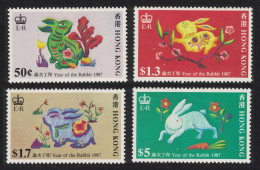 Hong Kong Chinese New Year Of The Rabbit 4v 1987 MNH SG#529-532 - Unused Stamps