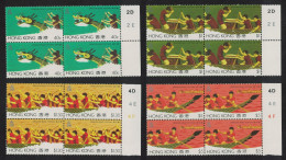 Hong Kong Dragon Boat Festival 4v Blocks Of 4 1985 MNH SG#488-491 MI#460-463 Sc#443-446 - Nuovi