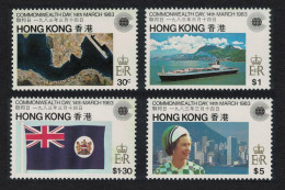 Hong Kong Ship Flag Queen Commonwealth Day 4v 1983 MNH SG#438-441 - Unused Stamps