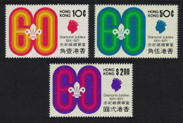 Hong Kong Diamond Jubilee Of Scouting In Hong Kong 3v 1971 MNH SG#270-272 - Ungebraucht
