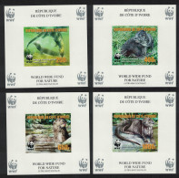 Ivory Coast WWF Speckle-throated Otter 4 Mss Imperf Reprint 2005 MNH MI#Block 59B-62B - Costa D'Avorio (1960-...)