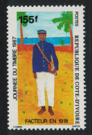 Ivory Coast Postman Stamp Day 1987 MNH SG#940 - Costa D'Avorio (1960-...)