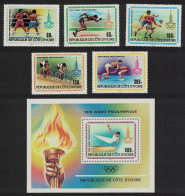 Ivory Coast Football Boxing Moscow Summer Olympic Games 5v+MS 1979 MNH SG#607-MS612 - Côte D'Ivoire (1960-...)