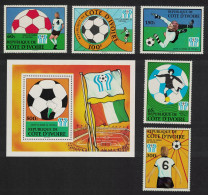 Ivory Coast World Cup Football Championship Argentina 5v+MS 1978 MNH SG#540-MS545 MI#552-556+Block 12 - Côte D'Ivoire (1960-...)