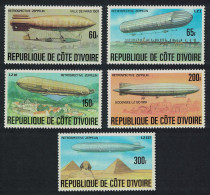 Ivory Coast Zeppelins History Of The Airship 5v 1977 MNH SG#503-507 - Côte D'Ivoire (1960-...)