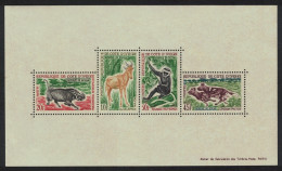 Ivory Coast Wild Animals MS Yellow Paper 1963 MNH SG#MS236a MI#Block 2 - Costa D'Avorio (1960-...)