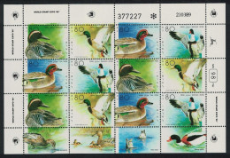 Israel Birds Ducks 4v Sheetlet Of 3 Sets 1989 MNH SG#1076-1079 Sc#1025 - Sonstige & Ohne Zuordnung