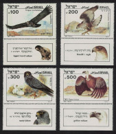 Israel Biblical Birds Of Prey Vulture Falcon Eagle Tabs 1985 MNH SG#944-947 - Altri & Non Classificati