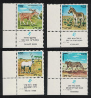 Israel Cheetah Oryx Deer Ass Animals Of Biblical Times 4v Corners 1971 MNH SG#471-474 - Autres & Non Classés