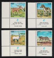 Israel Cheetah Oryx Deer Ass Animals Of Biblical Times 4v Corners 1971 MNH SG#471-474 - Altri & Non Classificati