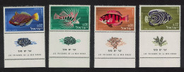 Israel Red Sea Fish 4v Tabs T2 1963 MNH SG#265-268 MI#291-294 Sc#246-249 - Sonstige & Ohne Zuordnung