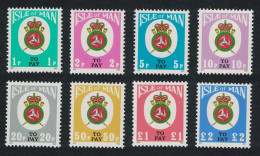 Isle Of Man Postage Due Third Issue 8v 1982 MNH SG#D17-D24 - Isle Of Man