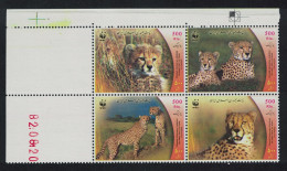 WWF Asiatic Cheetah 4v Corner Block Of 4 Number 2003 MNH SG#3136-3139 MI#2932-2935 Sc#2876 A-d - Iran