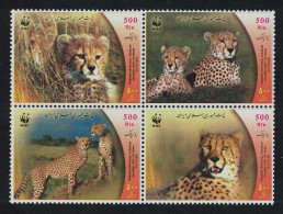 WWF Asiatic Cheetah 4v Block Of 4 2003 MNH SG#3136-3139 MI#2932-2935 Sc#2876 A-d - Iran