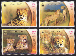 WWF Asiatic Cheetah 4v 2003 MNH SG#3136-3139 MI#2932-2935 Sc#2876 A-d - Iran