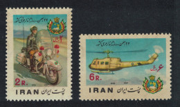 Helicopter Motorbike Highway Police Day 2v 1976 MNH SG#1973-1974 - Iran