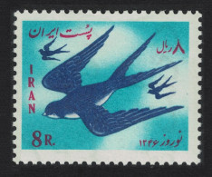 Barn Swallows Birds New Year 1967 MNH SG#1493 MI#1340 - Iran