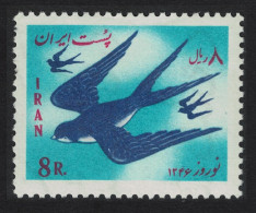 Barn Swallows Birds New Year Def 1967 SG#1493 MI#1340 - Iran