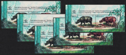 Indonesia WWF Rhinoceros 5 MSs [A] 1996 MNH SG#MS2271 MI#Block 113 - Indonesia