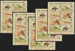 Indonesia WWF Komodo Dragon 5 Sheetlets [A] 2000 MNH SG#2620-2623 MI#2005-2008 Sc#1911-1914 - Indonésie