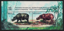 Indonesia WWF Rhinoceros MS 1996 MNH SG#MS2271 MI#Block 113 - Indonésie
