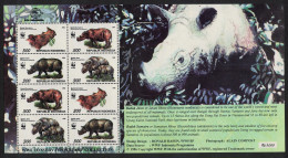 Indonesia WWF Rhinoceros Sheetlet Of 2 Sets 1996 MNH SG#2267-2270 MI#1648-1651 Sc#1673 A-d - Indonesien