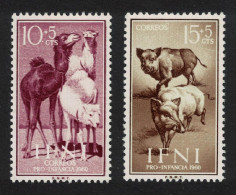 Ifni Dromedaries Camel Wild Boar 2v 1960 MNH SG#157-158 - Autres - Afrique