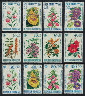 Indonesia Flowers Orchids Complete 12v 1965 MNH SG#1064=1116 - Indonésie