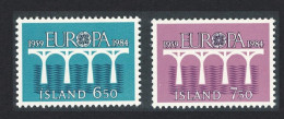 Iceland Europa CEPT 25th Anniversary 2v 1984 MNH SG#643-644 - Unused Stamps