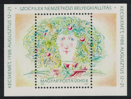 Hungary Socfilex Stamp Exhibition Stamp Day MS 1988 MNH SG#MS3832 - Ungebraucht