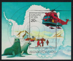 Hungary Seals Explorers Helicopter Antarctic Exploration MS 1987 MNH SG#MS3789 - Unused Stamps