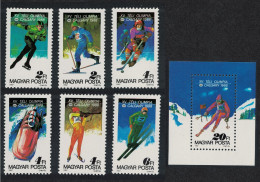 Hungary Winter Olympic Games Calgary 6v+MS 1987 MNH SG#3802-MS3808 - Unused Stamps