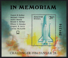 Hungary 'Challenger' Astronauts Commemoration MS 1986 MNH SG#MS3687 - Ongebruikt